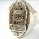 Sterling Silver 925 Forever Club 27 Robert Johnson 27 Club Ring from rare set