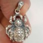 Ezi Zino Black Widow Spider Tarantula Pendant Solid Sterling Silver Ring 925