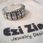 Original Ezi zino Crocodile alligator Texture solid sterling silver 925 ring