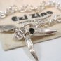 Ezi zino sterling silver 925 Mans Bracelet TEETH ALLIGATOR EMBOSSED Crocodile