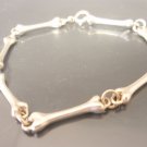 Ezi Zino 925 Sterling Silver Braceletls Bones Gothic punk woman BIKER OUTLAW