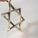 Ezi Zino 3d Star of David Decorated Judaica Flower Pendant Sterling Silver 925