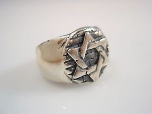 Star of David magen david handmade Signet ring Sterling Silver 925 Ring