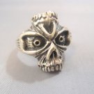 Sterling Silver Ring 925 Skull Reversed Ring Unique