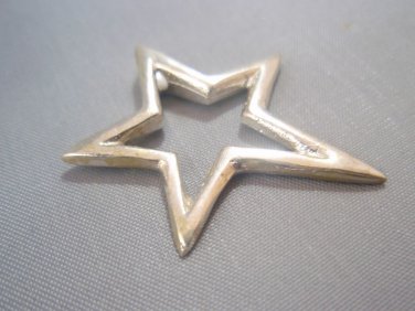 Sterling Silver 925 North Star Charm Sparkling Pendant