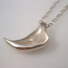 Ezi zino Nail of tiger Pendant Necklace Handmade solid Sterling Silver 925