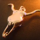 AUTHENTIC OLD PAWN NAVAJO Bull Skull Pendant Sterling Silver 925