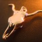 AUTHENTIC OLD PAWN NAVAJO Bull Skull Pendant Sterling Silver 925