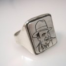 Al Capone Alphonse Gabriel Capone Mobster Italian Mafia Ring silver 925 Ezi Zino