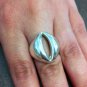 Israel Delini Designers Hand Made Art Modern Solid Silver Sterling Ring