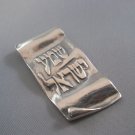 Shema Israel Prayer Pendant Jewish Kabbalah Power Amulet Solid Sterling Silver