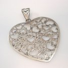 lovers heart Multi Heart Lace Pendant Sterling Silver 925