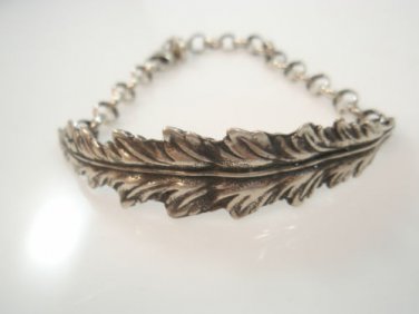Ezi Zino Jewelry Designer rolo chain Leaf unisex Bracelet Solid Sterling Silver