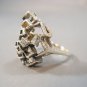 Israel Delini Designers Hand Made Art Modern Square Solid Silver Sterling Ring