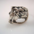 Vintage wild Mexican Horse Solid Sterling Silver 925 ring