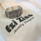 Ezi Zino Designer Jewelry Crop circle Supernatural Silver Sterling 925 Ring