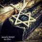 STAR OF DAVID FLOWERING JEWISH PENDANT STERLING SILVER 925 SILVER BY EZI ZINO