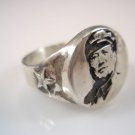 Mao Zedong Chinese Communist Portrait Sterling Silver 925  Ring by EZI ZINO