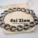 Ezi Zino Designer Jewelry Heavy Dragon  Bracelet Solid Sterling Silver 925