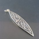 Surfboard Solid 925 Sterling Silver Pendant Necklace