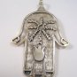 Big Handmade israel Hamsa Pendant 925 Sterling Silver Decorated
