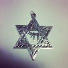 Star of David HAI Judaica Sterling Silver 925 Pendant