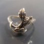 Israel Delini Designers Hand Made Art Branch with Leaves Silver Sterling ring