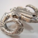 Original Ezi zino GOAT Skull Lamb Pendant Handmade solid Sterling Silver 925
