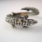 Crocodile alligator Wrap Around ring sterling silver 925