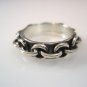 duet Chain band ring sterling silver 925- size 8.25