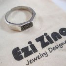 Ezi Zino Classic mans ring Black Diamonds 0.16 CT solid sterling siver 925