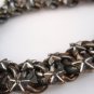 Original Ezi zino star Link Oxidized Heavy Bracelet  with Black Diamonds