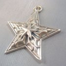 Sterling Silver 925 BIG Charm Decorated Star North Pendant
