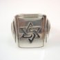 Hexagram star of david signet Ring Solid Sterling Silver 925 by EZI ZINO