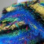 Hand Knit Yellow, Purple and Blue Goddess Shawl Wrap