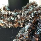 Hand Knit Black, Brown and Gray Sassy Wrap/Scarf - Midnight Sky