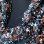 Hand Knit Black, Brown and Gray Sassy Wrap/Scarf - Midnight Sky