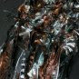 Hand Knit Black, Brown and Gray Sassy Wrap/Scarf - Midnight Sky