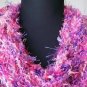 Hand Knit Pink and Purple Sassy Wrap/Scarf - Cotton Candy