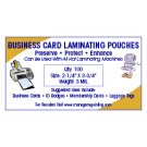 Business Card Laminating Pouches 3 MIL (100 Pack)