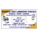 Business Card Laminating Pouches 7 MIL (50 Pack)