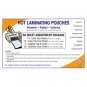 Assorted Laminating Pouches (50 Pack)