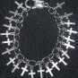 Multi Charm Gothic Rocker Charm Bracelet