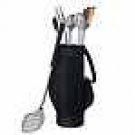 Novelty 5 Piece BBQ Tools in Black Golf Bag and Golf Grips