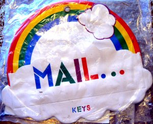 RAINBOW MAIL KEY RACK--New!