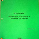 GOOD GRIEF--TV Series Script, Final Draft 1990