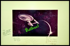 STAR TREK: TMP Painting-Print Autographed by Roddenberry, Wise, Nimoy & Shatner!!!  REDUCED--AGAIN!!