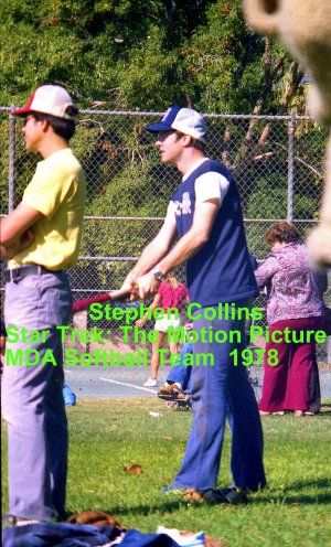 'STAR TREK: THE MOTION PICTURE' CANDID MDA SOFTBALL GAME  4x6--1978!! STEPHEN COLLINS! #1