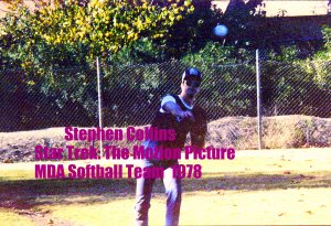 'STAR TREK: THE MOTION PICTURE' CANDID MDA SOFTBALL GAME  4x6--1978!! STEPHEN COLLINS! #6