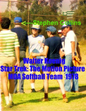'STAR TREK: THE MOTION PICTURE' CANDID MDA SOFTBALL GAME 4x6--1978!!  COLLINS & KOENIG! #11